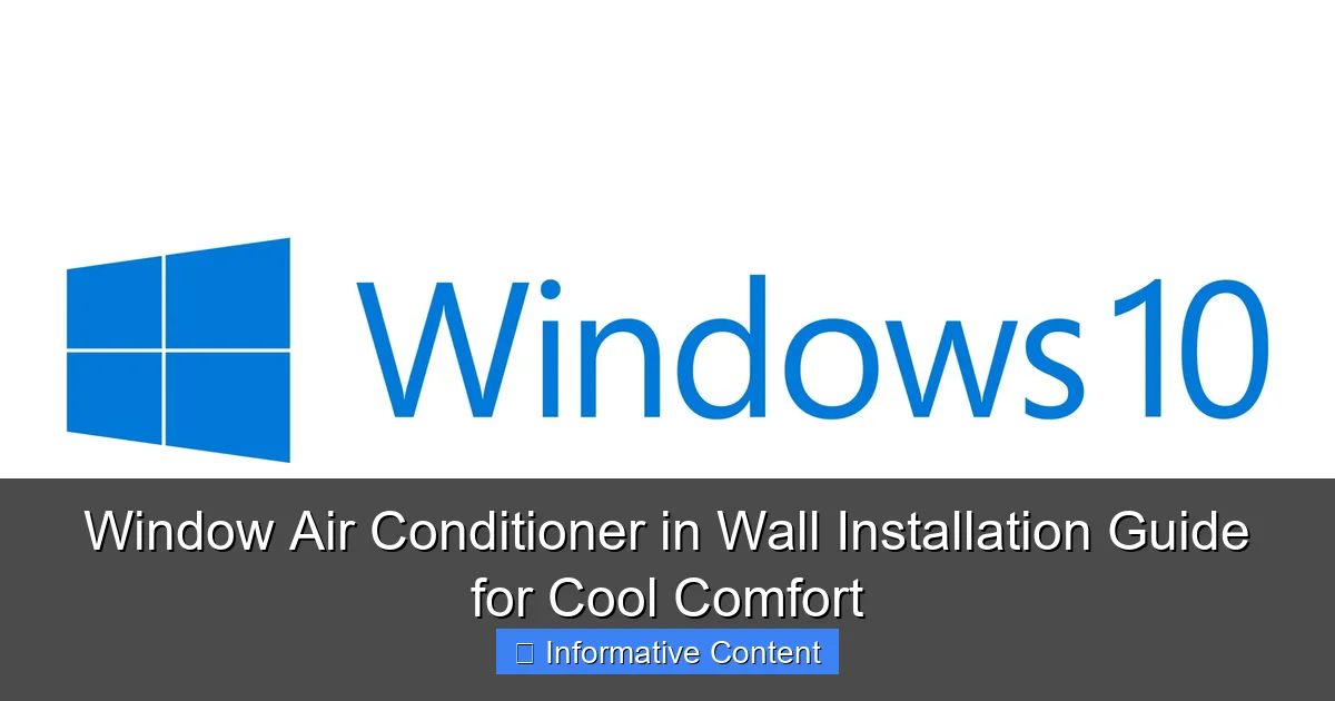 Window Air Conditioner in Wall Installation Guide for Cool Comfort