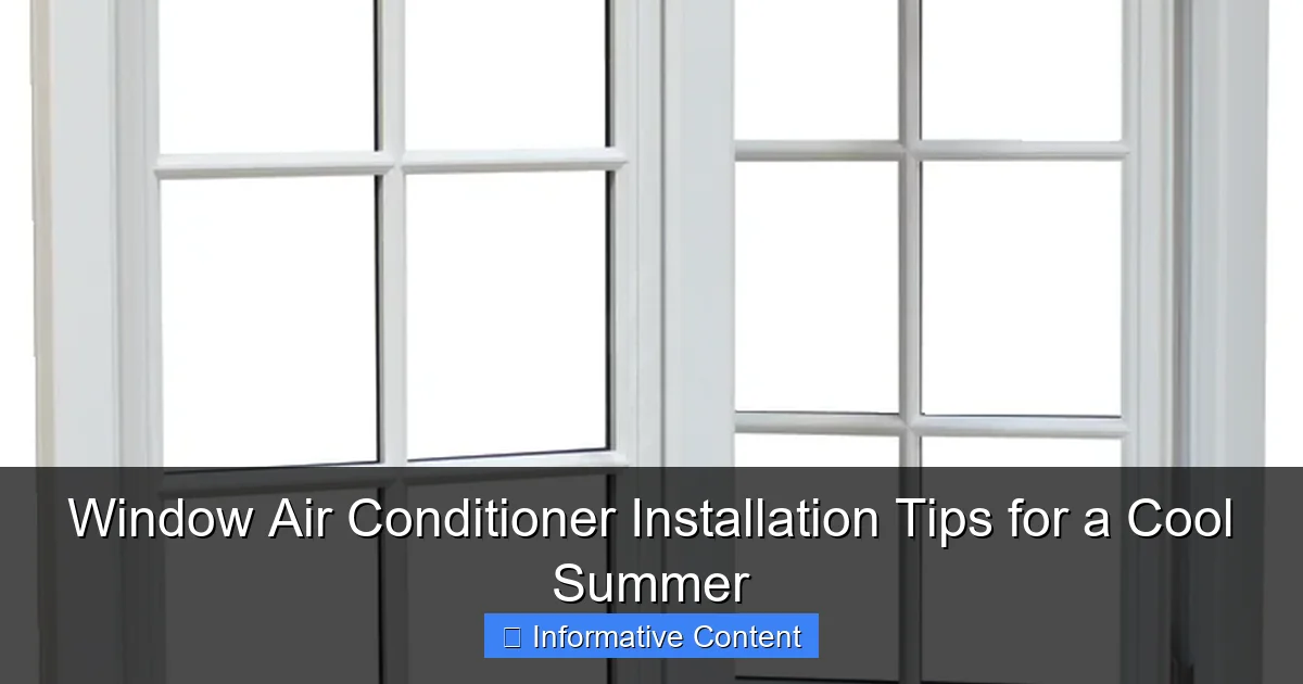 Window Air Conditioner Installation Tips for a Cool Summer