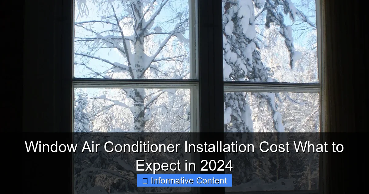 Window Air Conditioner Installation Cost What to Expect in 2024