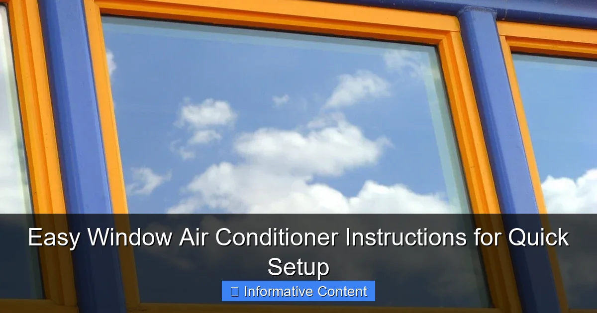 Easy Window Air Conditioner Instructions for Quick Setup