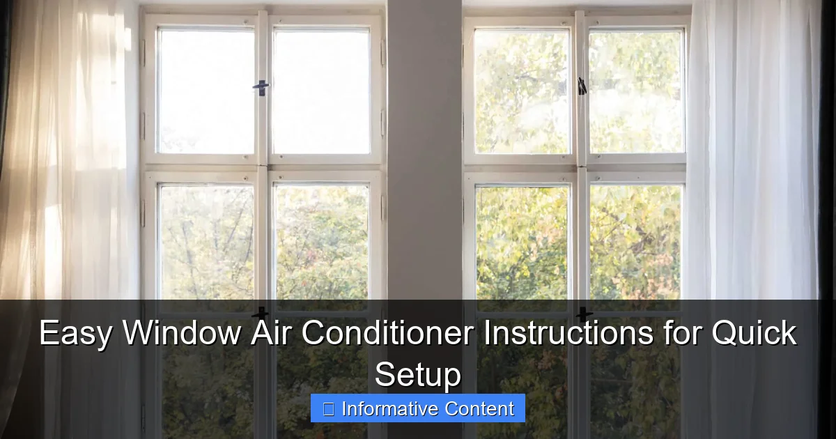 Easy Window Air Conditioner Instructions for Quick Setup