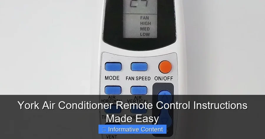 York Air Conditioner Remote Control Instructions Made Easy