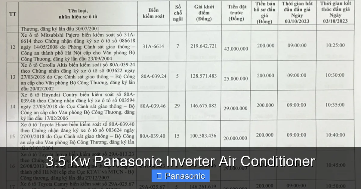 3.5 Kw Panasonic Inverter Air Conditioner