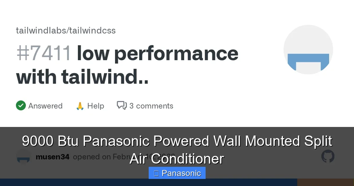 9000 Btu Panasonic Powered Wall Mounted Split Air Conditioner