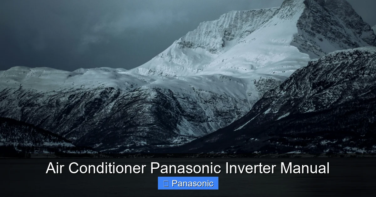 Air Conditioner Panasonic Inverter Manual
