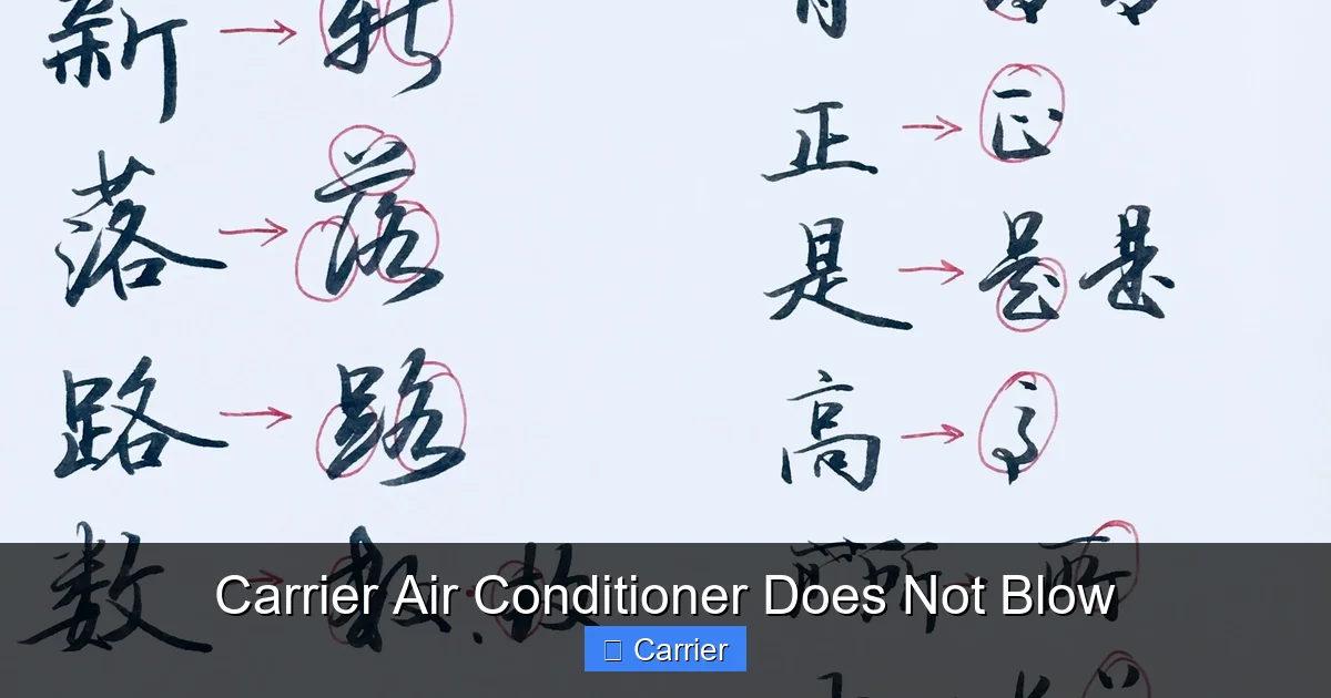 Carrier Air Conditioner Does Not Blow