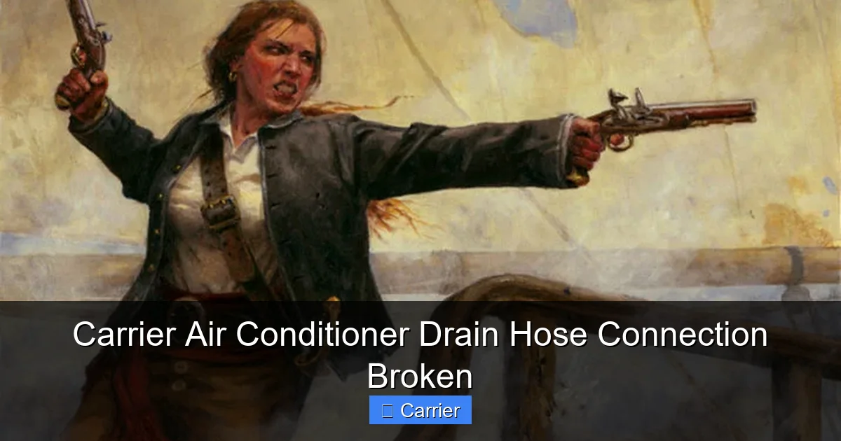 Carrier Air Conditioner Drain Hose Connection Broken