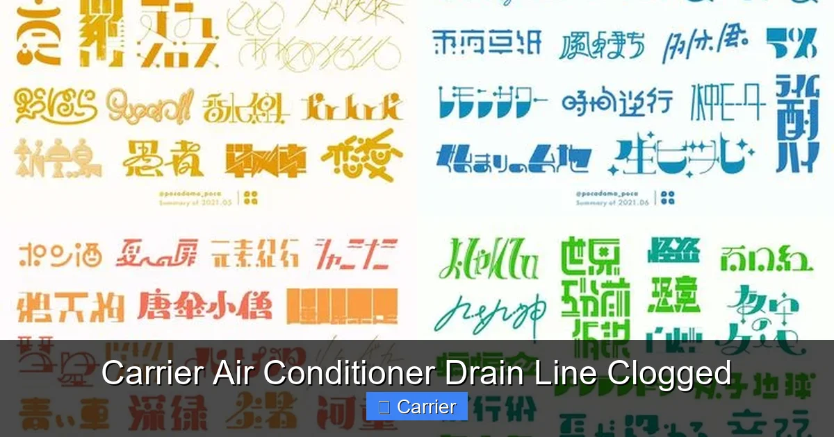 Carrier Air Conditioner Drain Line Clogged