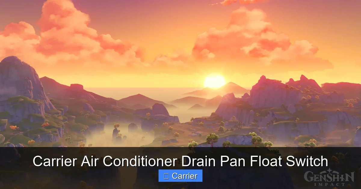Carrier Air Conditioner Drain Pan Float Switch