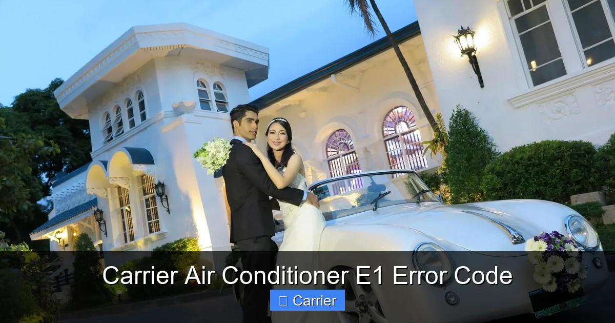 Carrier Air Conditioner E1 Error Code