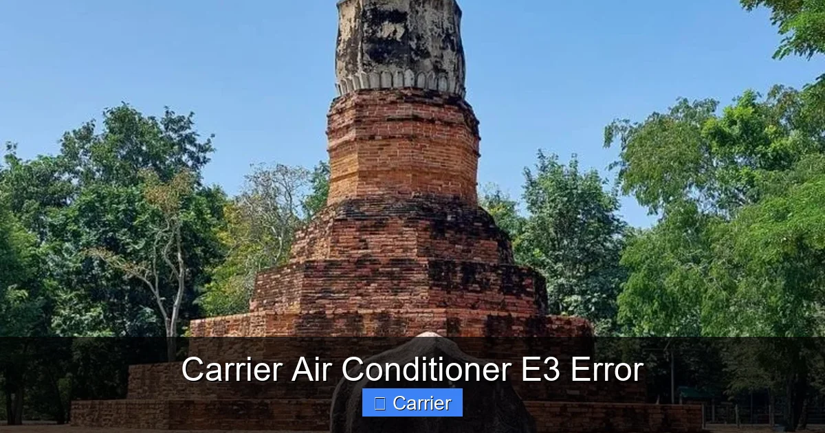 Carrier Air Conditioner E3 Error