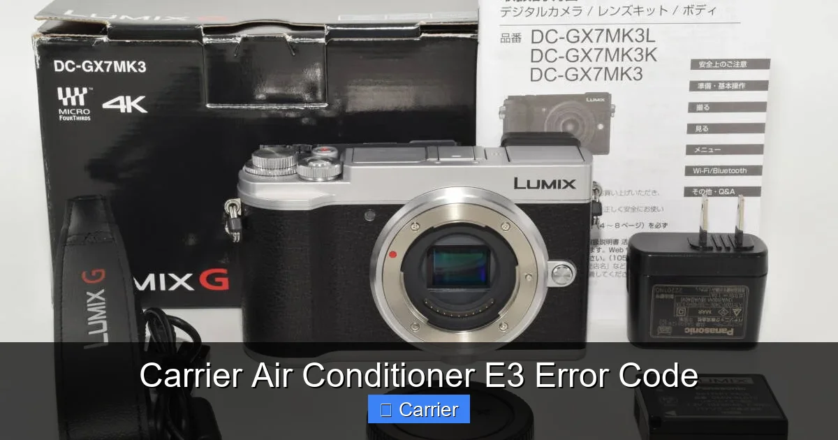 Carrier Air Conditioner E3 Error Code