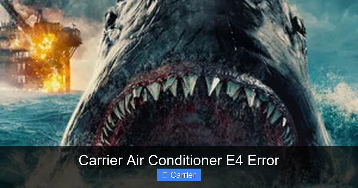 Carrier Air Conditioner E4 Error