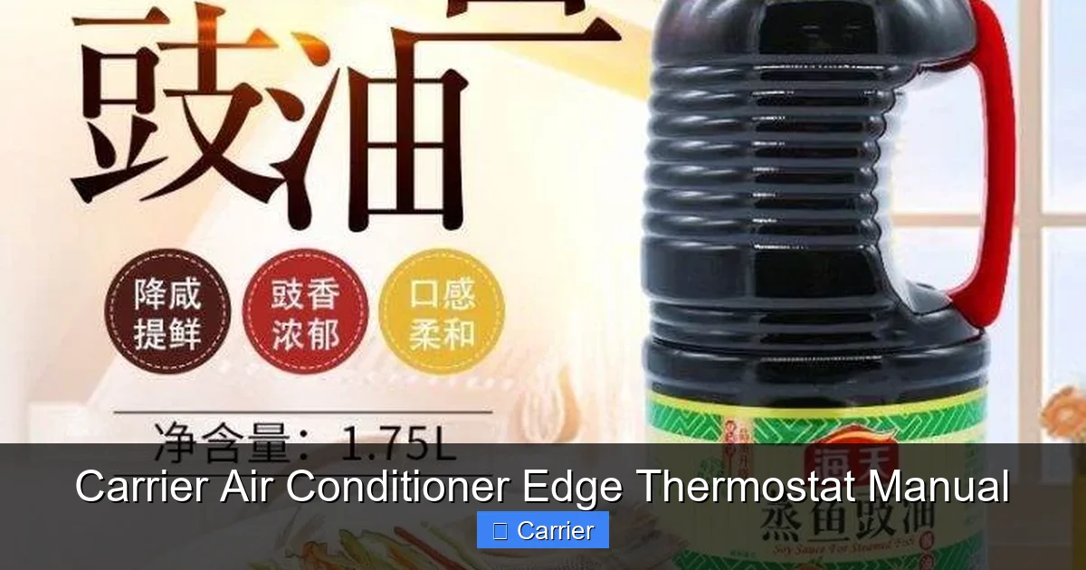 Carrier Air Conditioner Edge Thermostat Manual
