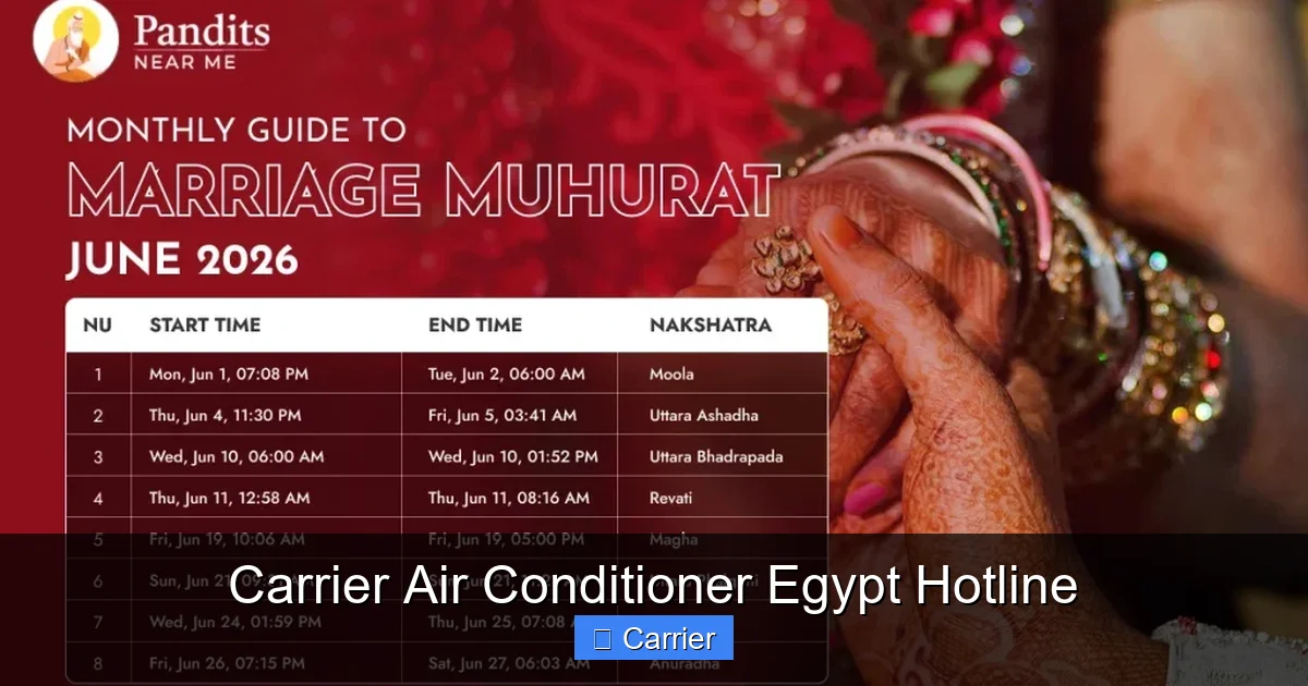Carrier Air Conditioner Egypt Hotline