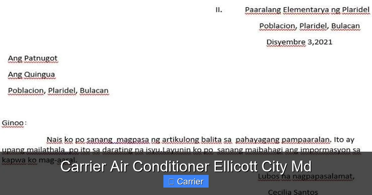 Carrier Air Conditioner Ellicott City Md