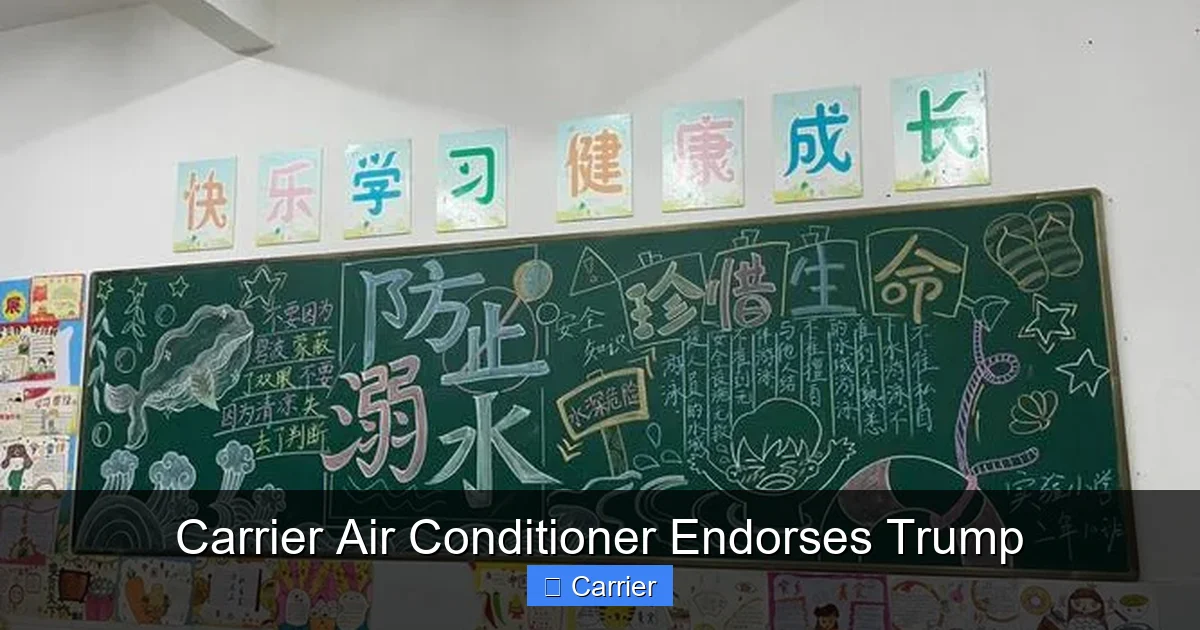 Carrier Air Conditioner Endorses Trump