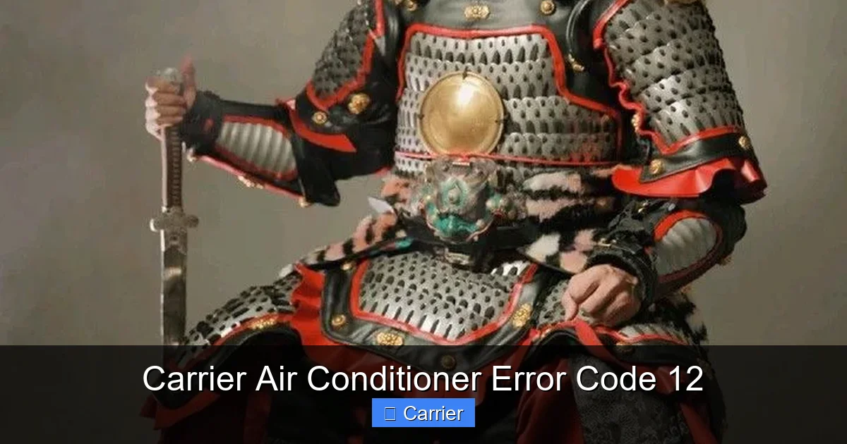 Carrier Air Conditioner Error Code 12