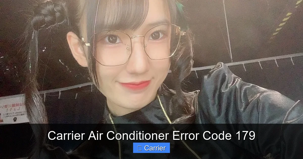 Carrier Air Conditioner Error Code 179