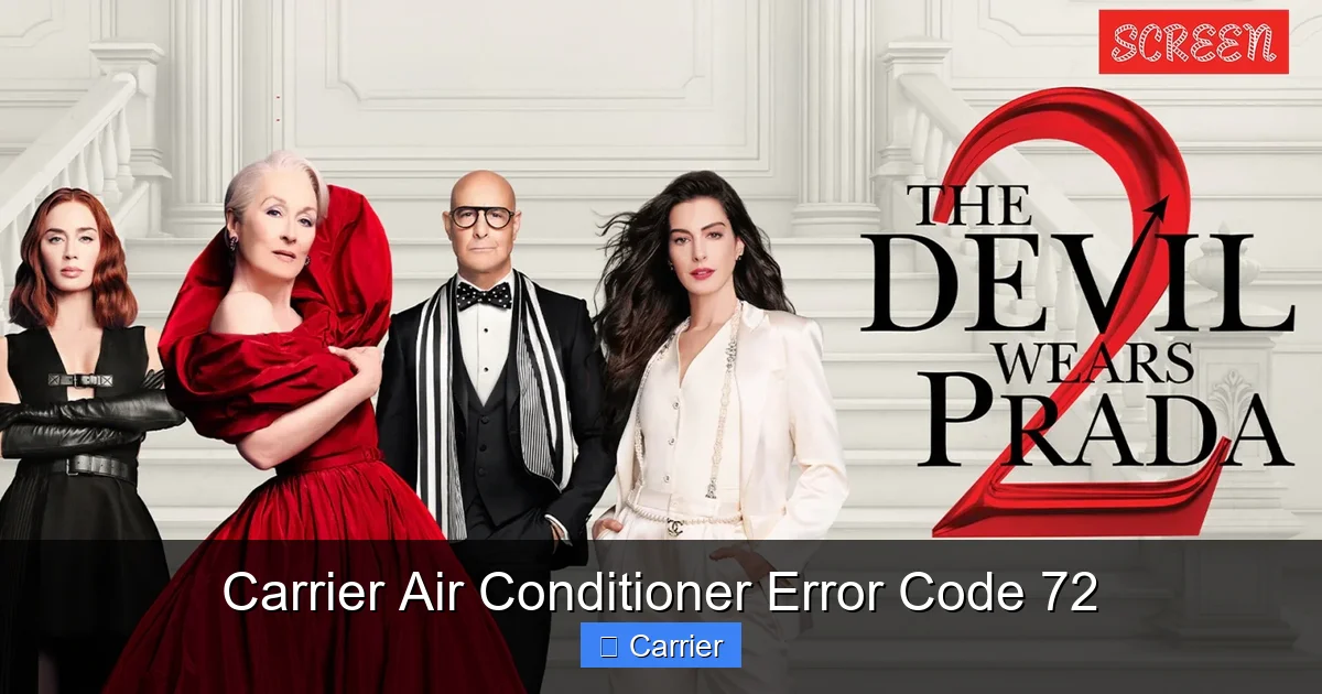Carrier Air Conditioner Error Code 72