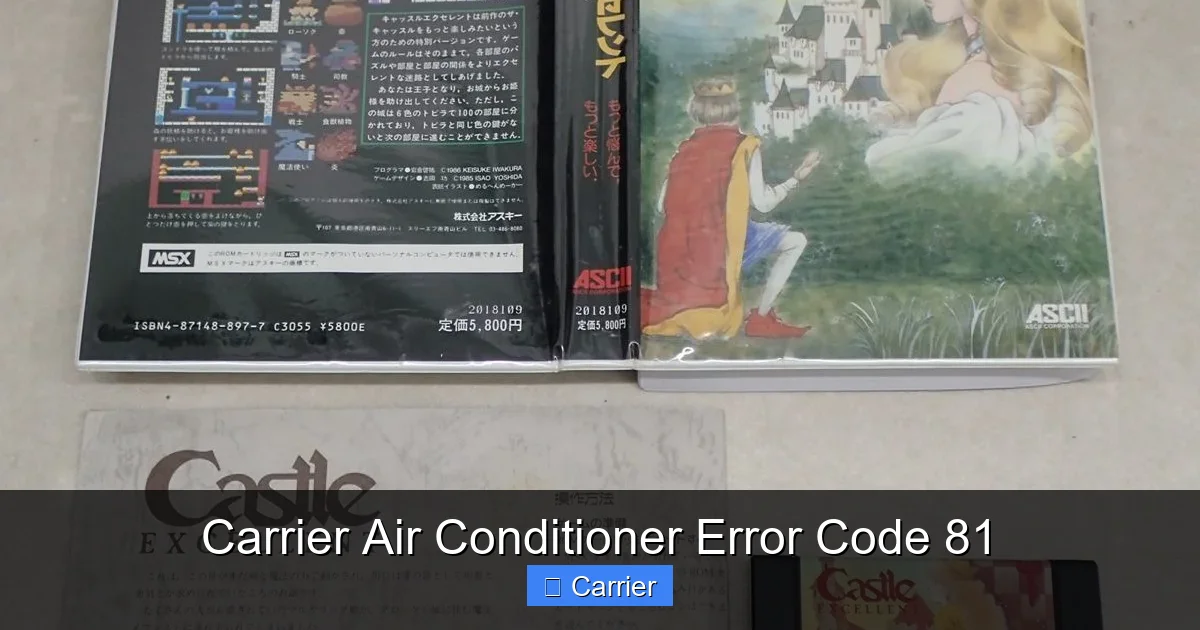 Carrier Air Conditioner Error Code 81