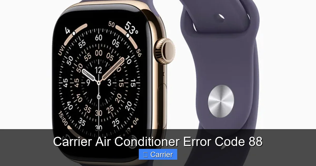 Carrier Air Conditioner Error Code 88