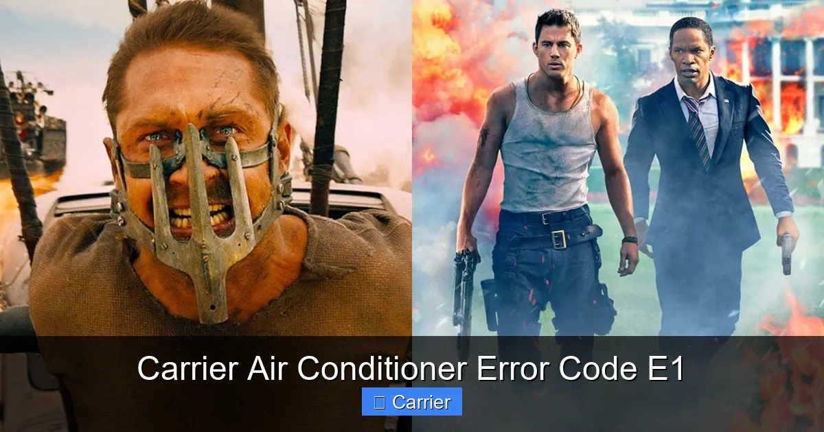 Carrier Air Conditioner Error Code E1