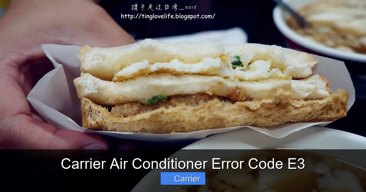 Carrier Air Conditioner Error Code E3