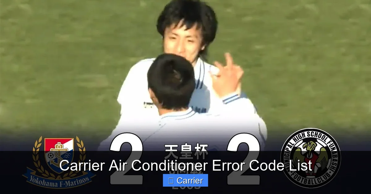 Carrier Air Conditioner Error Code List