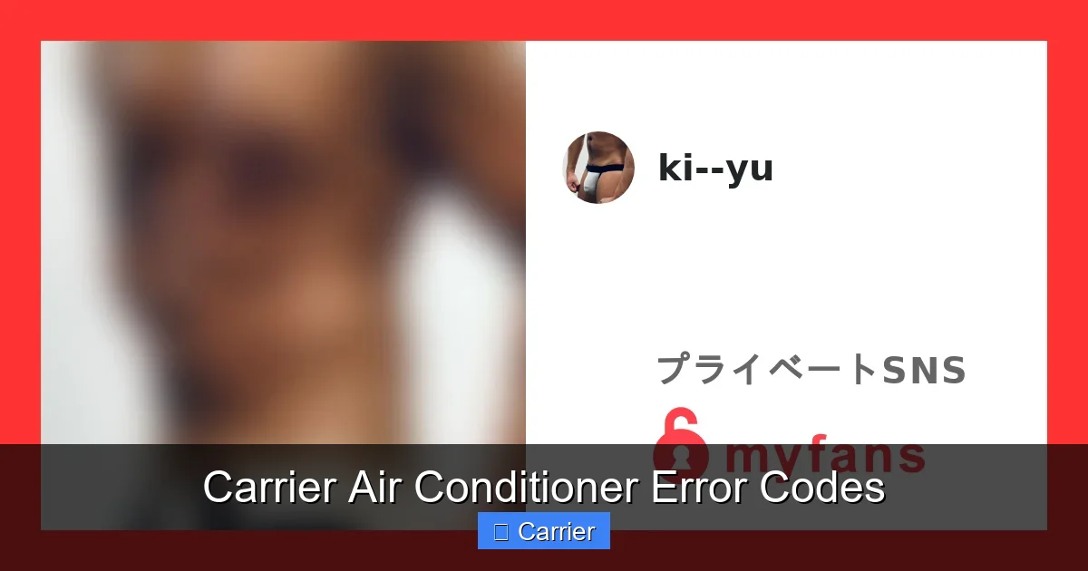 Carrier Air Conditioner Error Codes