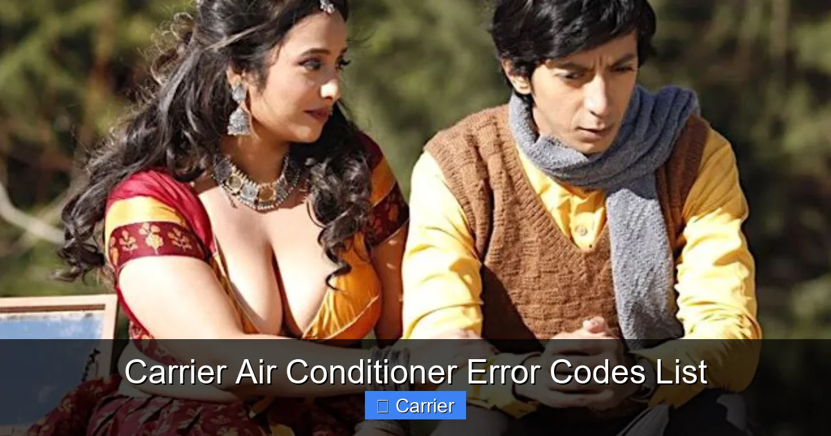 Carrier Air Conditioner Error Codes List