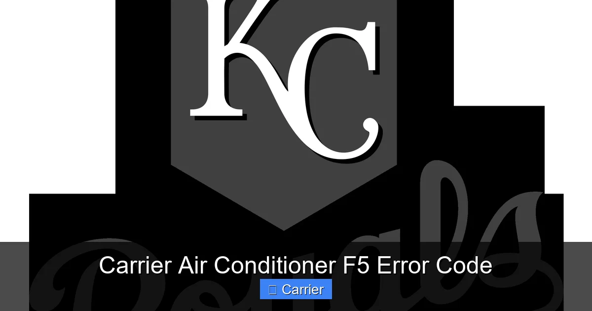 Carrier Air Conditioner F5 Error Code