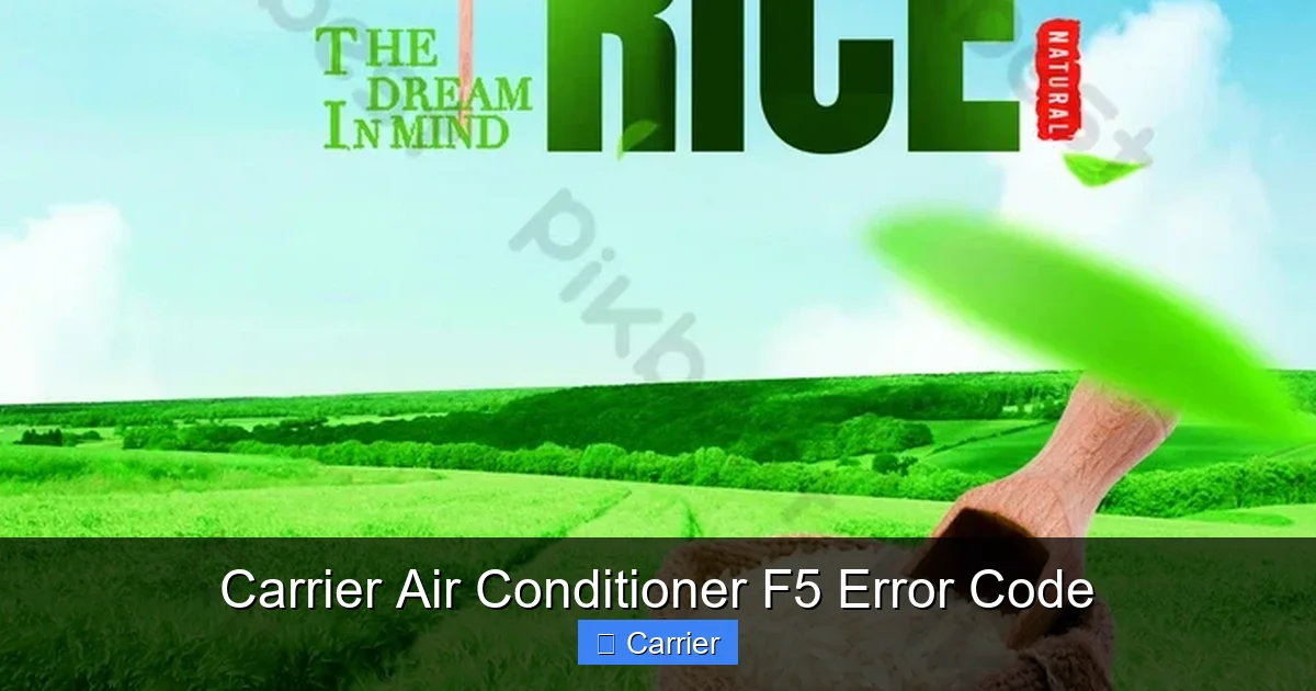 Carrier Air Conditioner F5 Error Code
