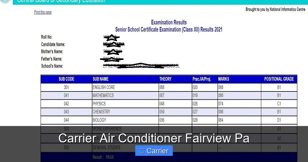 Carrier Air Conditioner Fairview Pa