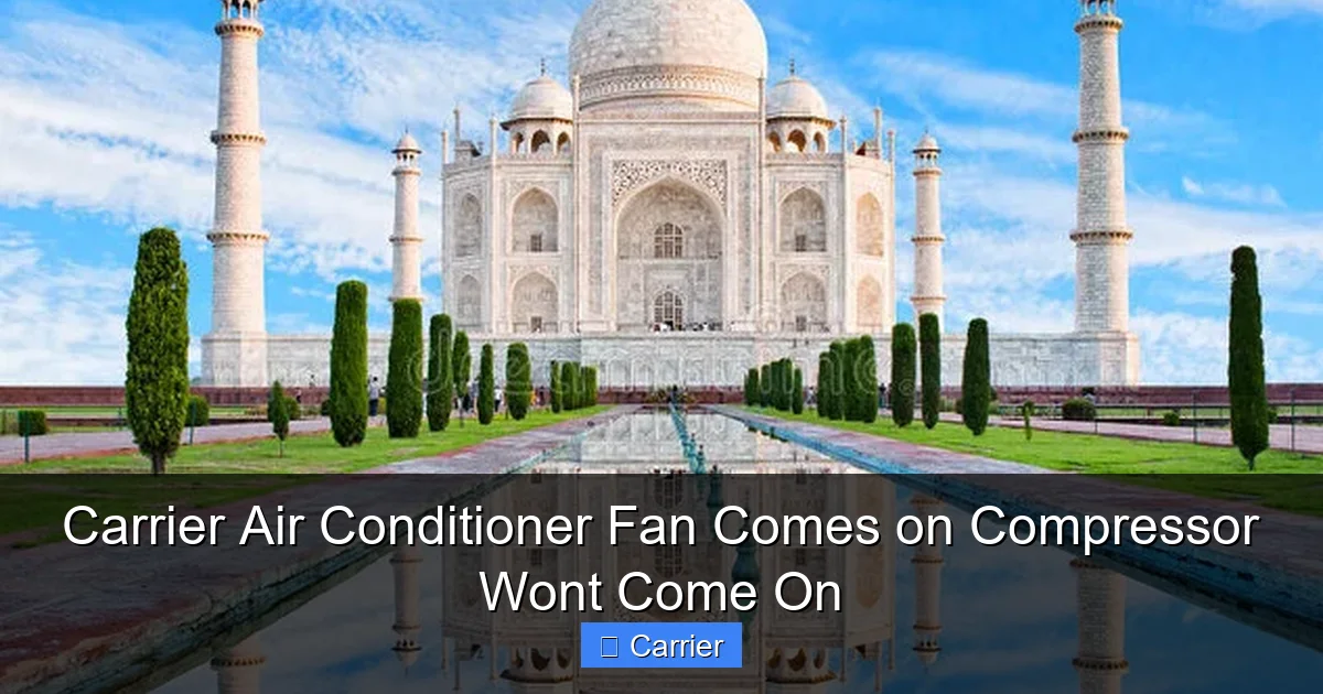 Carrier Air Conditioner Fan Comes on Compressor Wont Come On