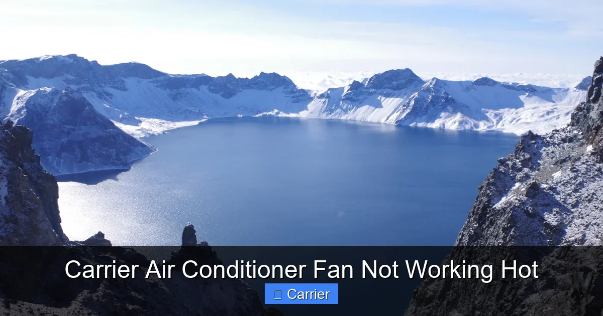 Carrier Air Conditioner Fan Not Working Hot