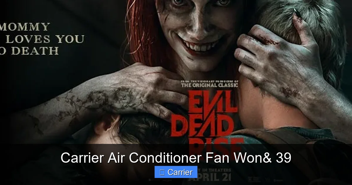 Carrier Air Conditioner Fan Won& 39