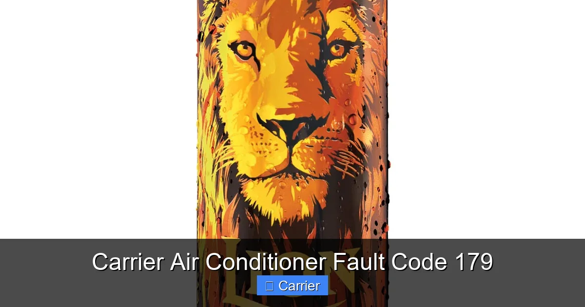 Carrier Air Conditioner Fault Code 179