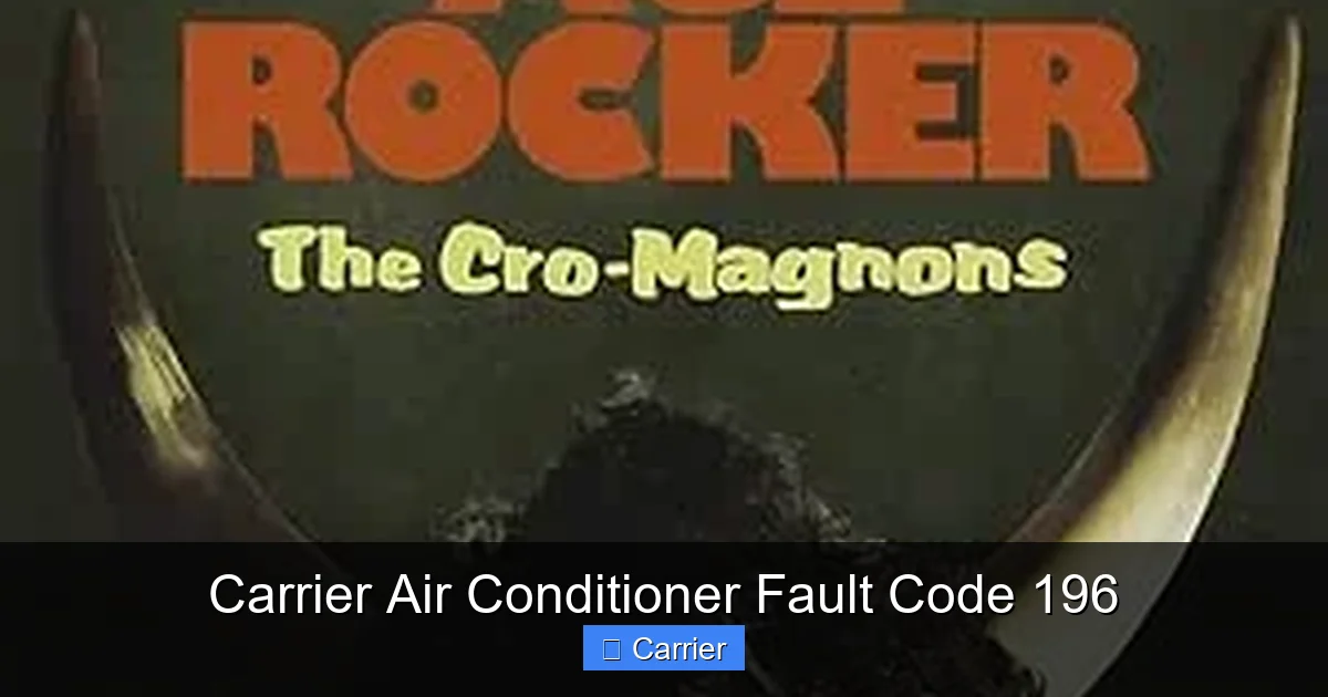 Carrier Air Conditioner Fault Code 196