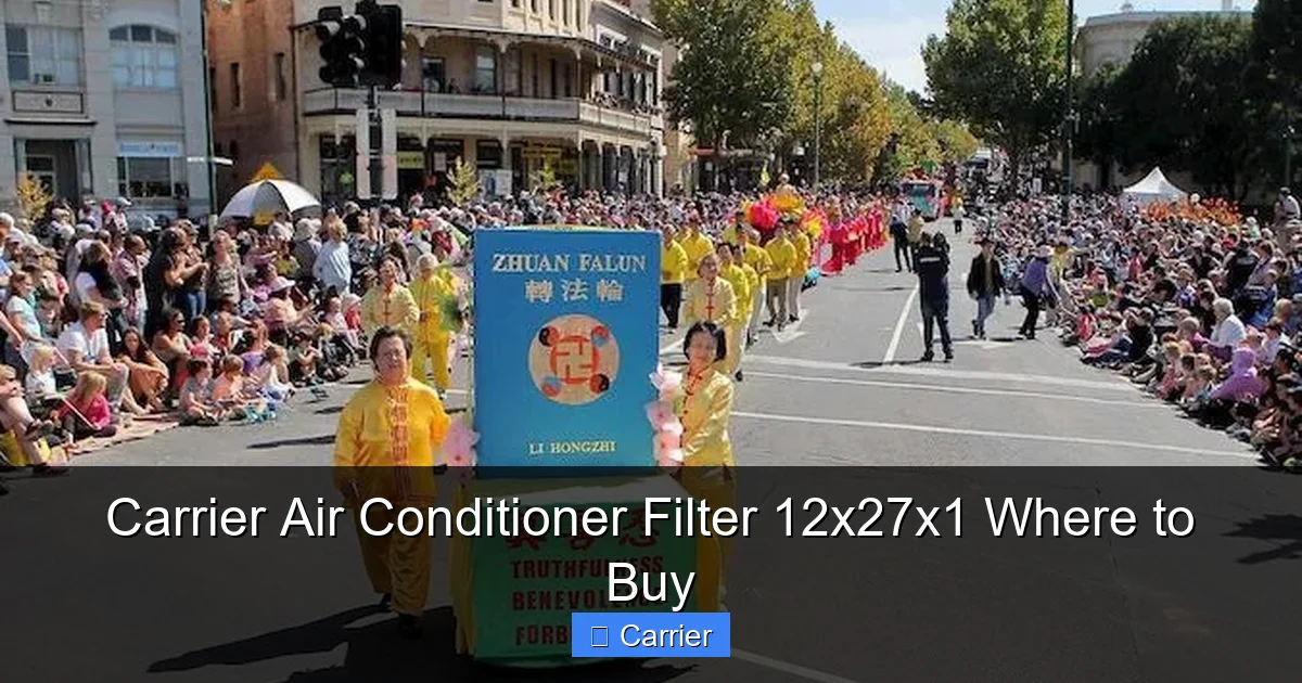 Carrier Air Conditioner Filter 12x27x1 Where to Buy