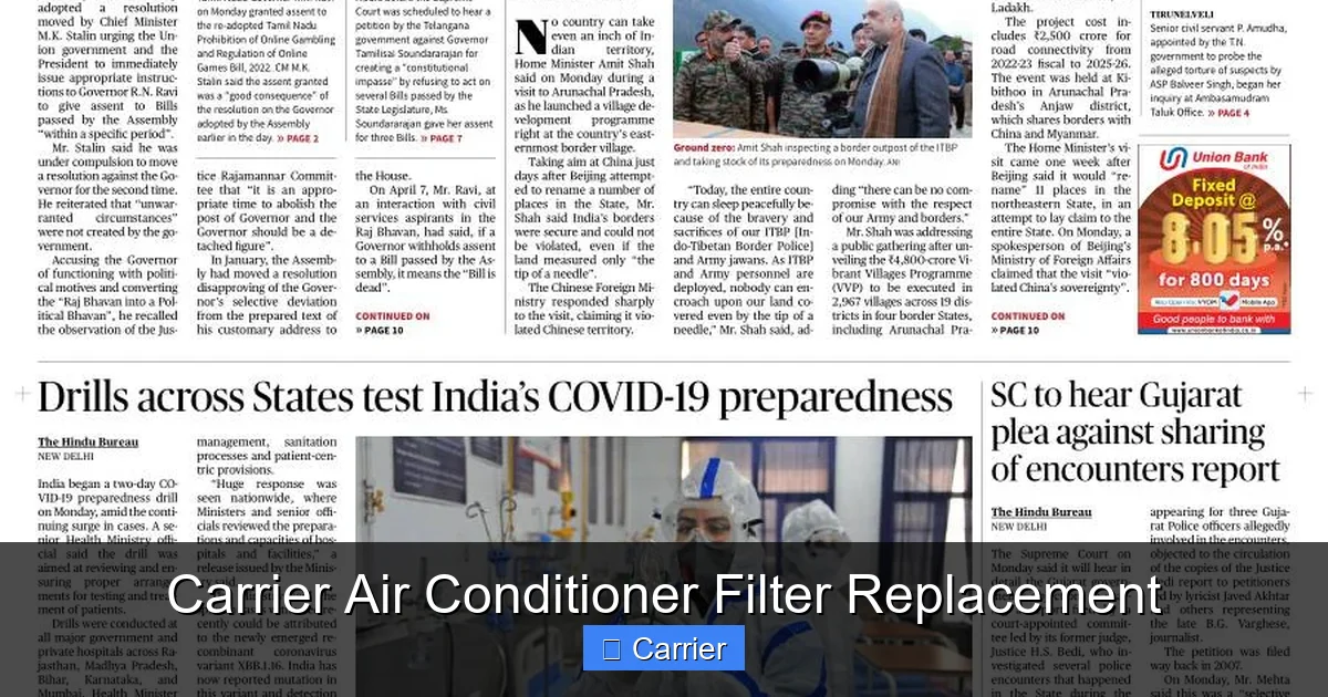 Carrier Air Conditioner Filter Replacement
