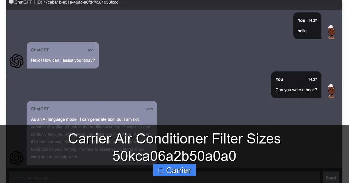 Carrier Air Conditioner Filter Sizes 50kca06a2b50a0a0