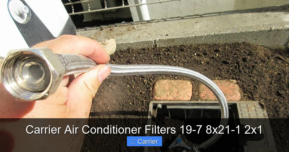 Carrier Air Conditioner Filters 19-7 8x21-1 2x1