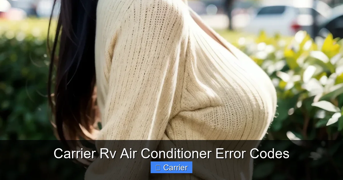 Carrier Rv Air Conditioner Error Codes