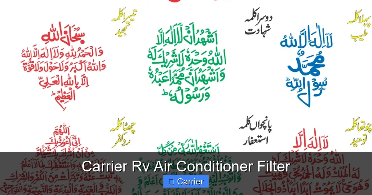 Carrier Rv Air Conditioner Filter