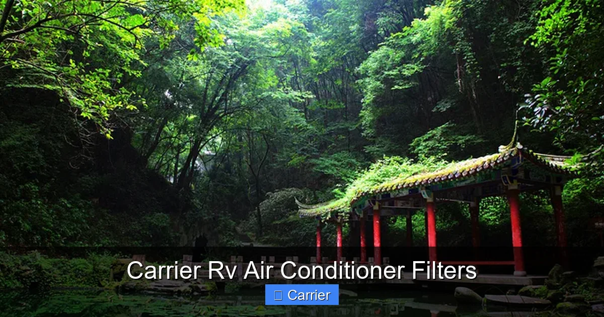 Carrier Rv Air Conditioner Filters