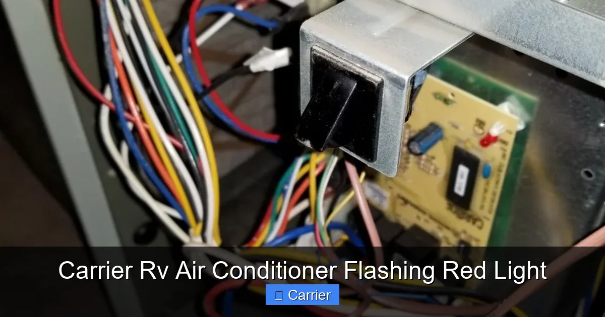 Carrier Rv Air Conditioner Flashing Red Light
