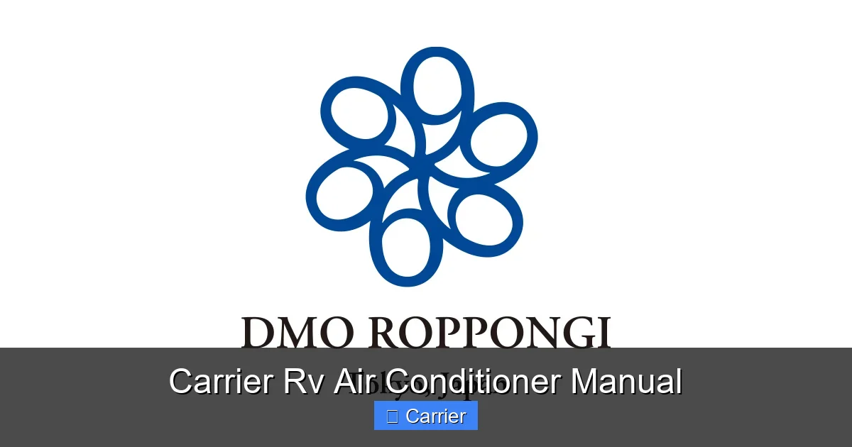 Carrier Rv Air Conditioner Manual