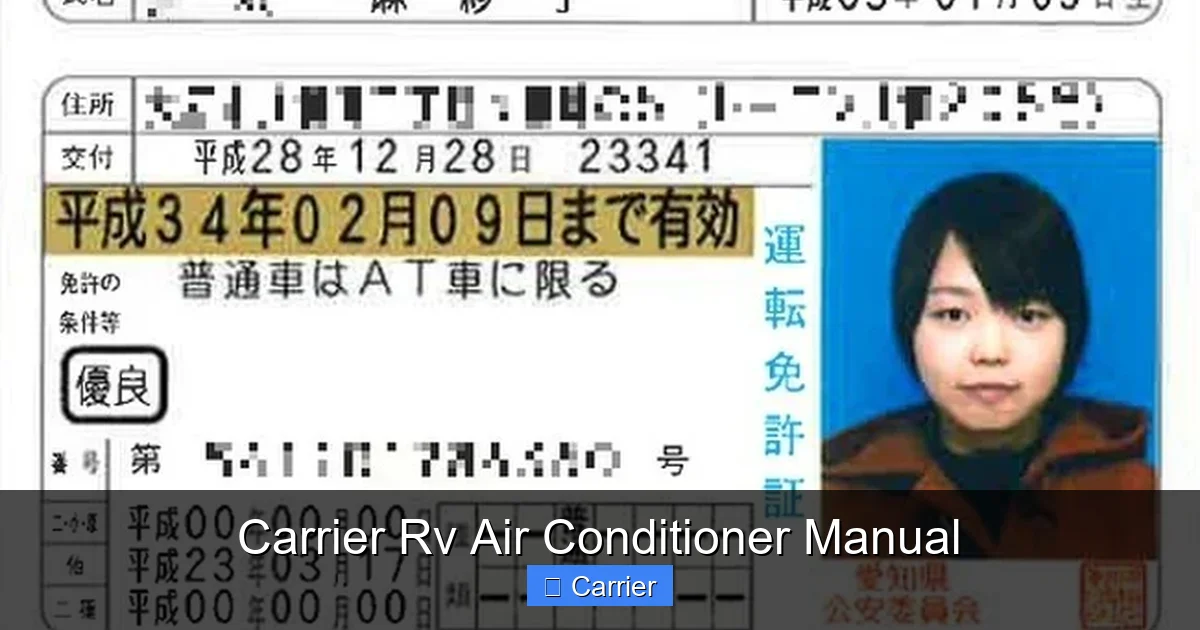 Carrier Rv Air Conditioner Manual