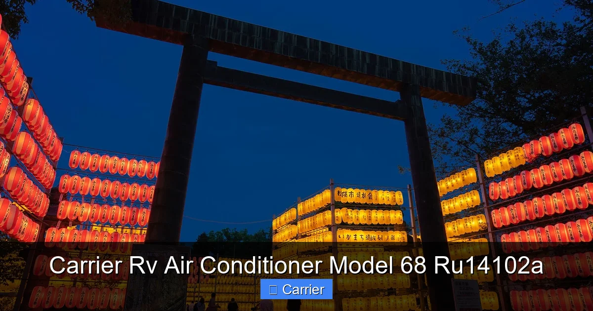 Carrier Rv Air Conditioner Model 68 Ru14102a